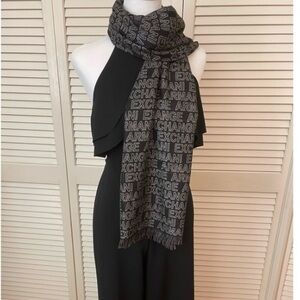 Armani Exchange Black and Gray Scarf